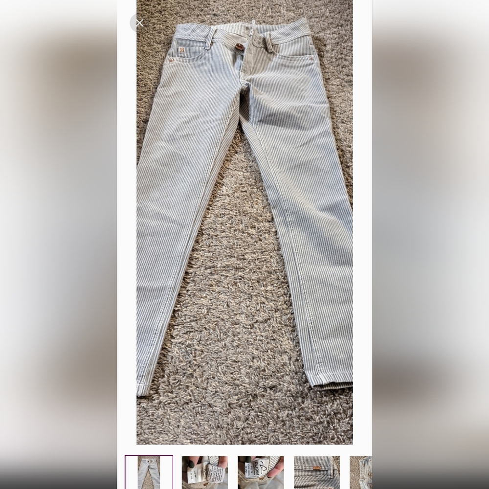 last sale.DL1961 pinstriped denim